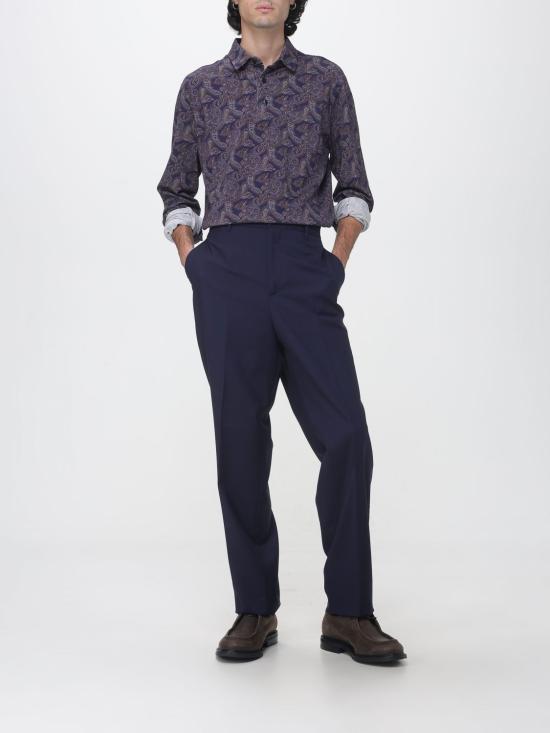 26FW 에트로 폴로 티셔츠 MRMD0026AK1CI X0883 Blue - ETRO