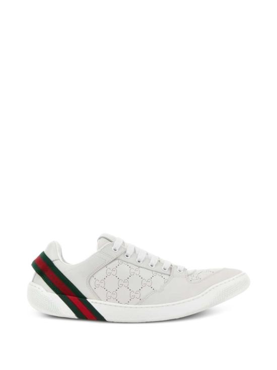 26FW 구찌 스크리너 GG 레더 스니커즈 A006VDAAHAV9077 White