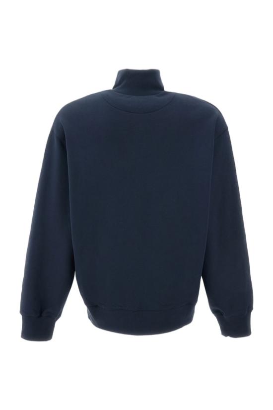 26FW 메종키츠네 폭스 헤드 컴포트 하프 집 스웨트셔츠 PM00305KM03410413 Blue - MAISON KITSUNE