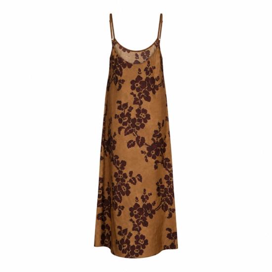 26FW 우마 왕 원피스 UW5087UW247 Brown - UMA WANG