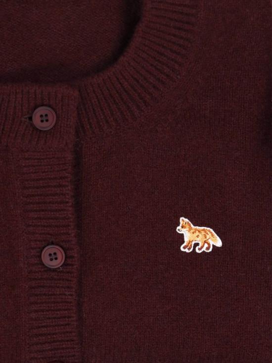 26FW 메종키츠네 베이비 폭스 램스울 피티드 가디건 PW00506KT10060553 Brown - MAISON KITSUNE