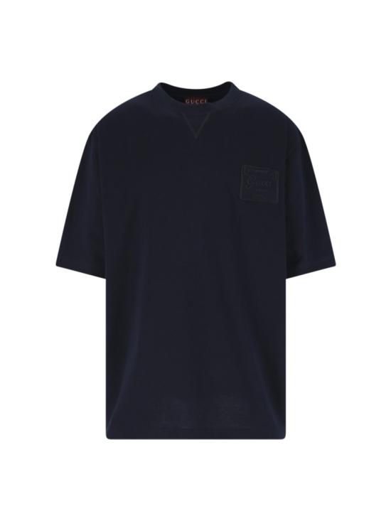 26SS 구찌 자수 코튼 저지 티셔츠 854505 XJHN74055 Black