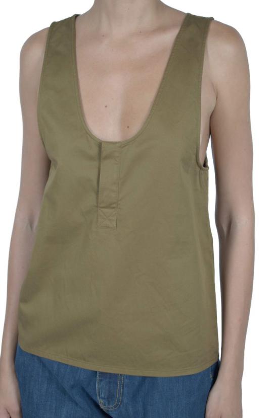 26SS 생로랑 탑 2100000564996 Green - SAINT LAURENT