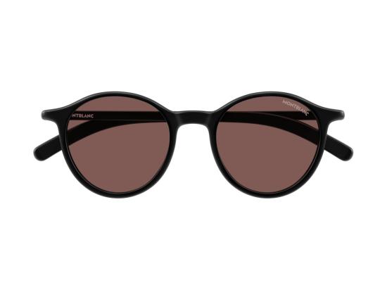 26SS 몽블랑 선글라스 Mb0324s 무광 블랙 원형 프레임 - MONTBLANC