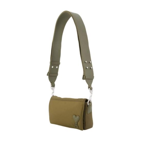 26FW 아미 톤온톤 하트 로고 나일론 마르셀 런치 박스 백 ULL710 AW0001 A236 BROWN - AMI