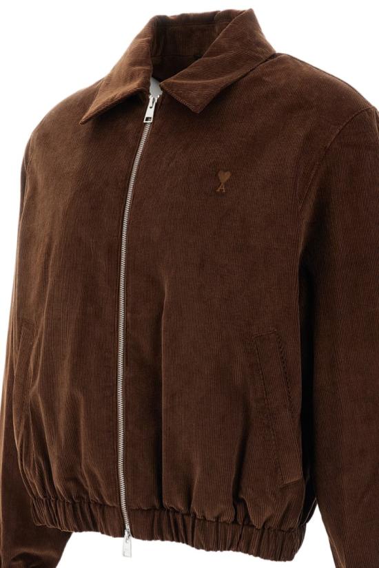 26FW 아미 울 아미 드 꾀흐 패딩 재킷 HJK830CO00892221 Brown - AMI