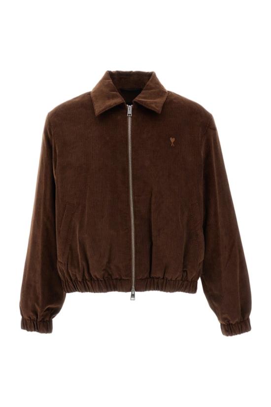 26FW 아미 울 아미 드 꾀흐 패딩 재킷 HJK830CO00892221 Brown