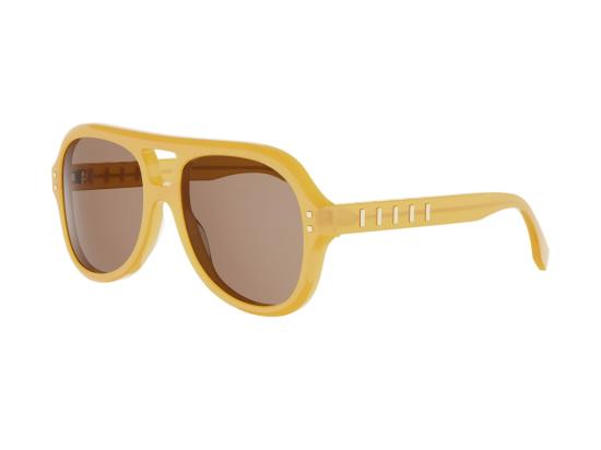 26FW 펜디 선글라스 Fe40232i 머스터드 옐로우 오버사이즈 에비에이터 - FENDI