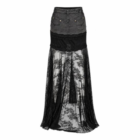 26FW 블루마린 스커트 RF6022D029487000 Black - BLUMARINE