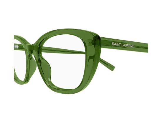26FW 생로랑 선글라스 SL 945 녹색 반투명 오버사이즈 사각 아세테이트 안경 - SAINT LAURENT