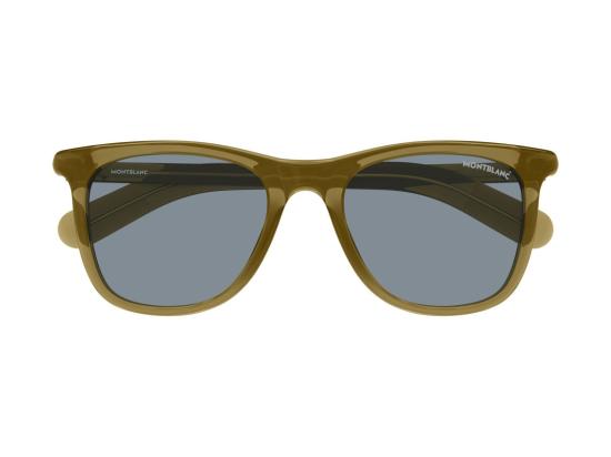 26SS 몽블랑 선글라스 Mb0496s 올리브 그린 반투명 아세테이트 스퀘어 - MONTBLANC