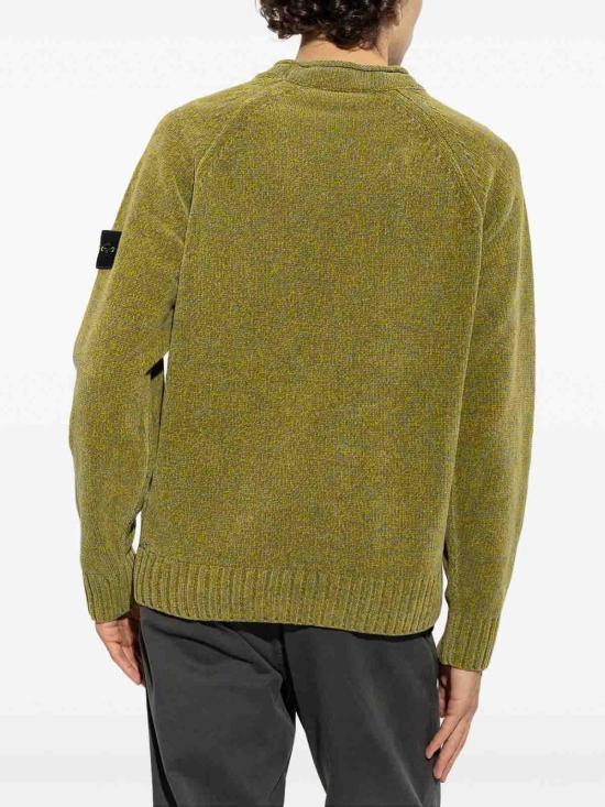 26FW 스톤 아일랜드 물리네 코튼 셔닐 루즈핏 크루넥 스웨터 L2S155100013S0N16V0M5R GREEN - STONE ISLAND
