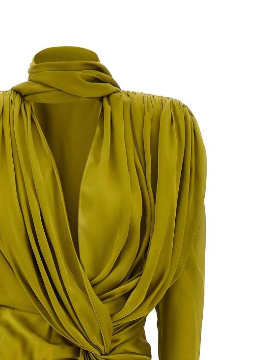 26FW 발망 미디 스커트 DR0000000114A50 GREEN - BALMAIN