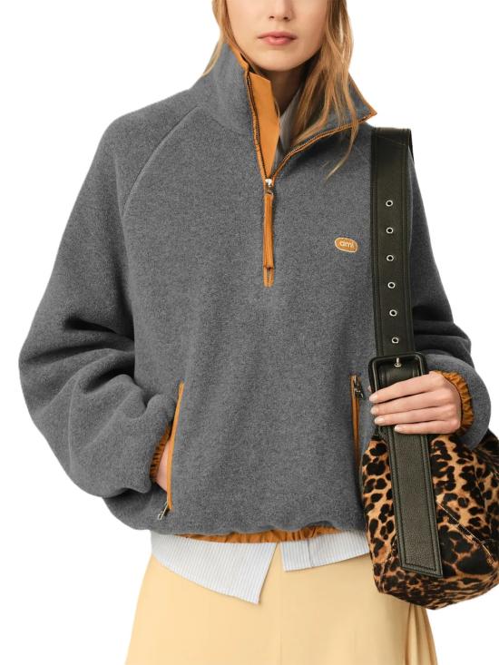 26FW 아미 긴팔 티셔츠 UJK943 PL0115095 Gray - AMI