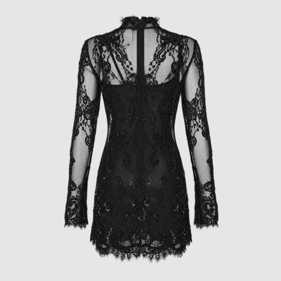 26FW 블루마린 미디 원피스 RF6062 J161622222 BLACK - BLUMARINE