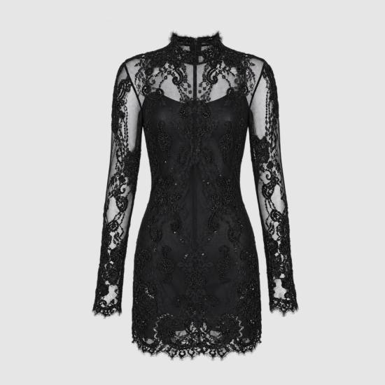 26FW 블루마린 미디 원피스 RF6062 J161622222 BLACK - BLUMARINE