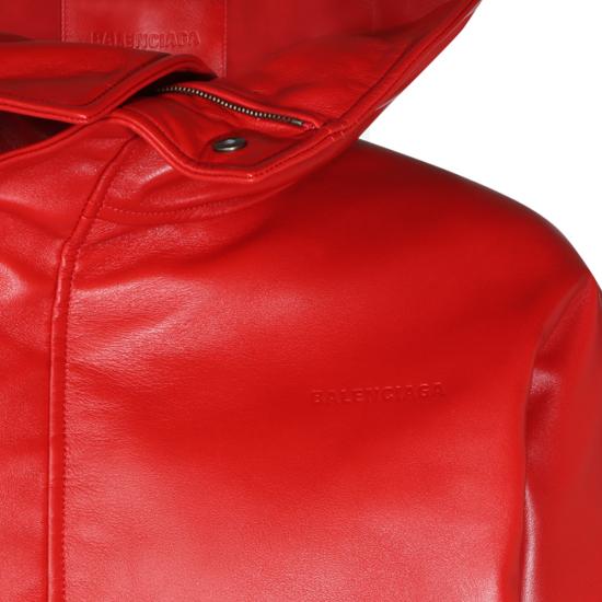 26FW 발렌시아가 가죽 라운드 봄버 재킷 A009FD TUS116400 RED - BALENCIAGA