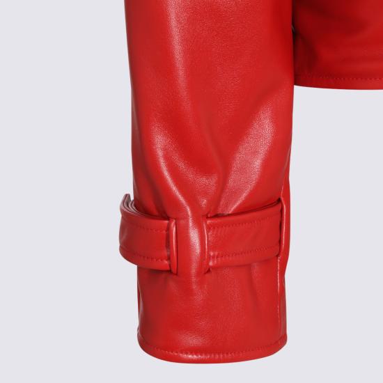26FW 발렌시아가 가죽 라운드 봄버 재킷 A009FD TUS116400 RED - BALENCIAGA