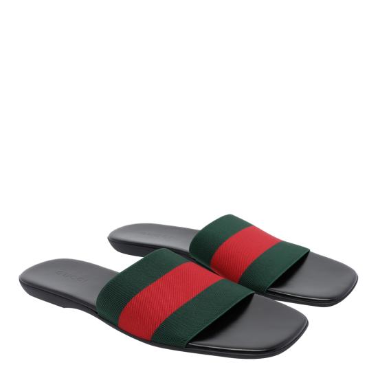 26FW 구찌 슬라이드 웨브 샌들 슬라이드 웨브 샌들 A006HQ HAAOX8460 - GUCCI