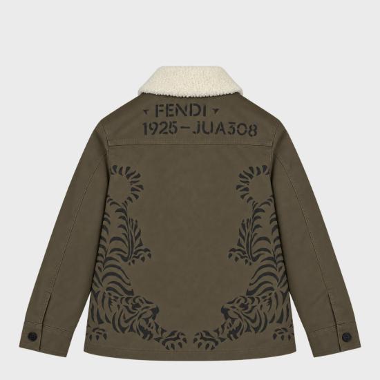 26FW [키즈] 펜디 캐주얼 자켓 JUA308 B1L2F0QQ4 VERDE MILITARE - FENDI