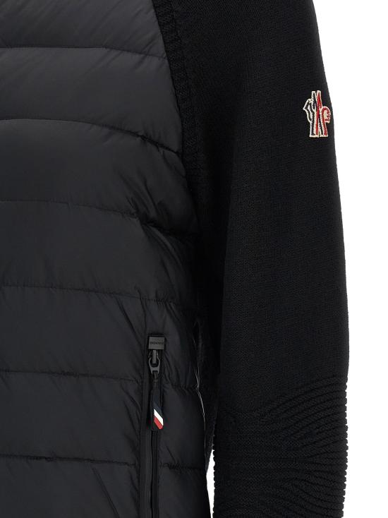 26FW 몽클레어 니트웨어 패딩 가디건 스웨터 및 가디건 블랙 - MONCLER