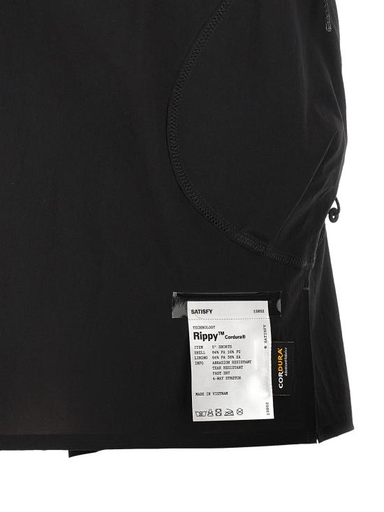 26FW 새티스파이 숏팬츠 Rippy™ Cordura® 5 버뮤다 반바지 블랙 - SATISFY