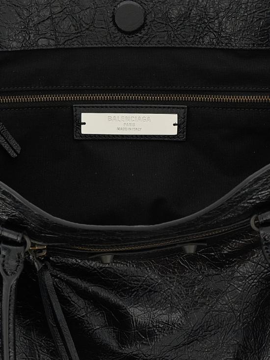 26FW 발렌시아가 가죽 로고 토트백 가방 8469212ABEK1000 Black - BALENCIAGA