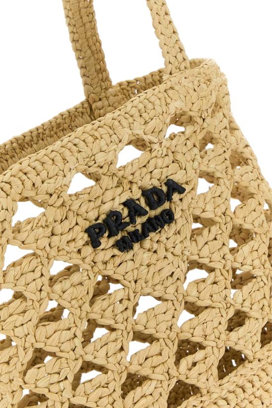 26SS 프라다 우븐 크로쉐 토트백 1BG4942M2T F0018 BEIGE - PRADA