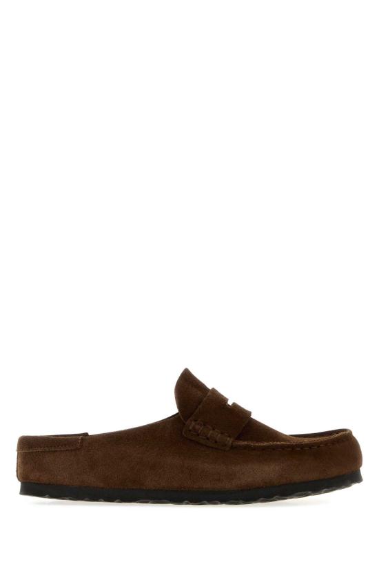 26FW 버켄스탁 네이플스 랩드 스웨이드 뮬 1031701 CARAFE Brown