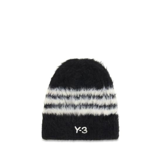 26FW 와이쓰리 비니 Y 3 비니 스트라이프 블랙
