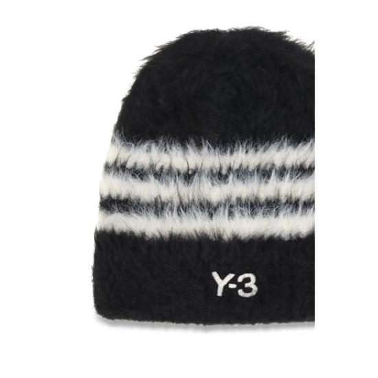 26FW 와이쓰리 비니 Y 3 비니 스트라이프 블랙 - Y-3