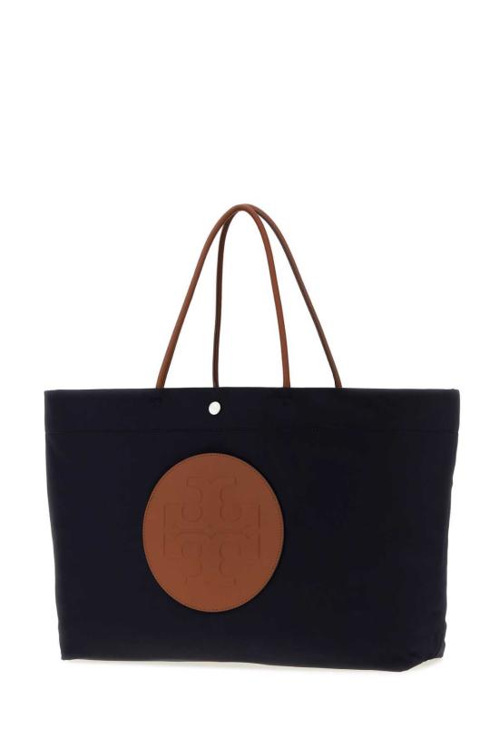  토리버치 토트백 엘라 트위스트 캔버스 쇼핑백 네이비 - TORY BURCH