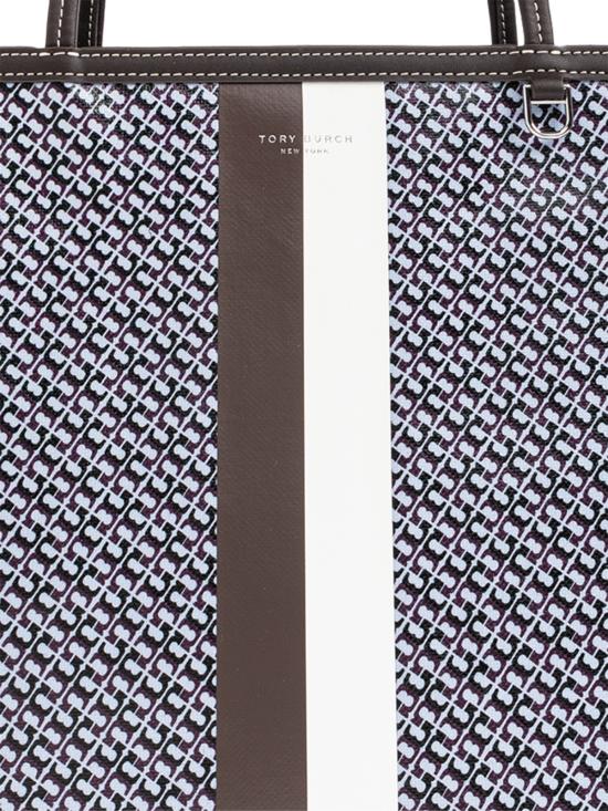  토리버치 토트백 더 레이서 로고  블루 - TORY BURCH