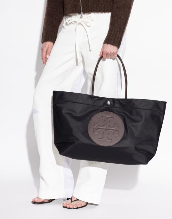  토리버치 토트백 엘라 트위스트 로고  블랙 - TORY BURCH