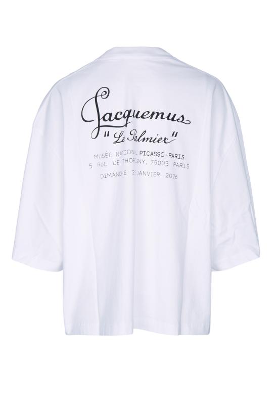 26FW 자크뮈스 반팔 티셔츠 TSU00361AJ00289 1PE PALMIERPRINTWHITE - JACQUEMUS