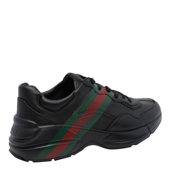 26FW 구찌 라이톤 레더 스니커즈 A0093N A9L001000 BLACK - GUCCI