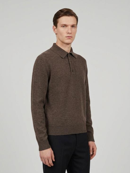 26FW 보테가베네타 폴로 티셔츠 A005BI BROWN - BOTTEGA VENETA