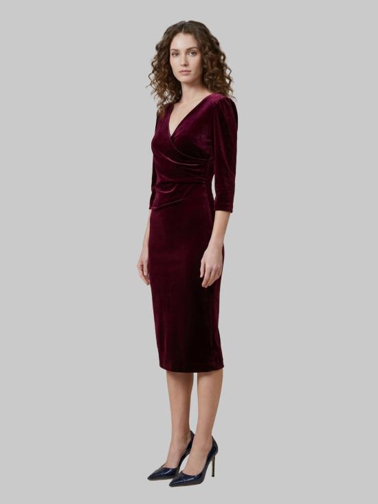 26FW SUTTON NEW YORK 미디 원피스 5020 BORDEAUX - SUTTON NEW YORK
