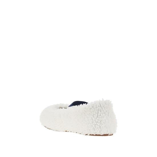 26FW 문부츠 시어링 퍼 발레리나 플랫슈즈 80D2400010 White - MOON BOOT