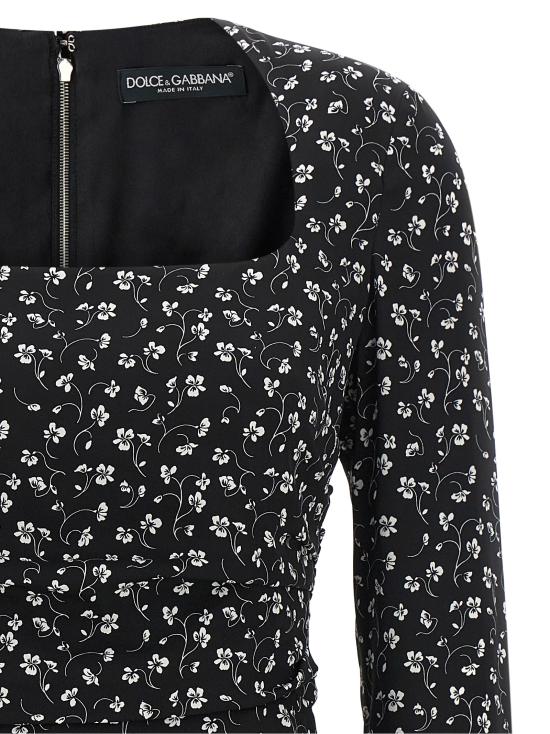 26FW 돌체앤가바나 숏 원피스 F633ATFSAE5HN6JP Black - DOLCE & GABBANA