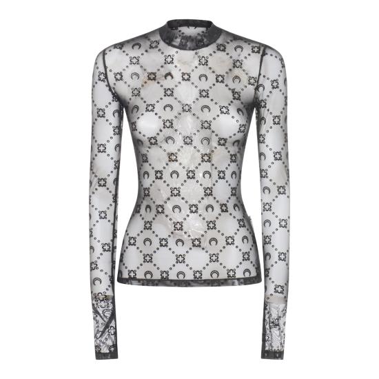 26FW 마린세르 긴팔 티셔츠 WTO388ACJER0005 BK99 BLACK