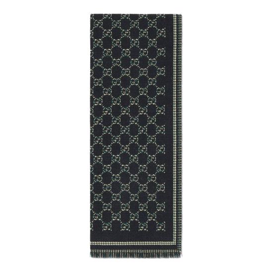 26FW 구찌 울 자카드 스카프 836264 4G3861066 BLACK