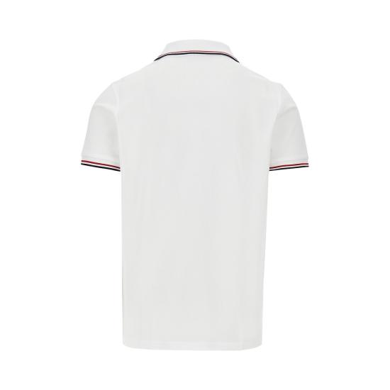 26FW 몽클레어 트리밍 코튼 피케 폴로 셔츠 L20918A7030084556 White - MONCLER