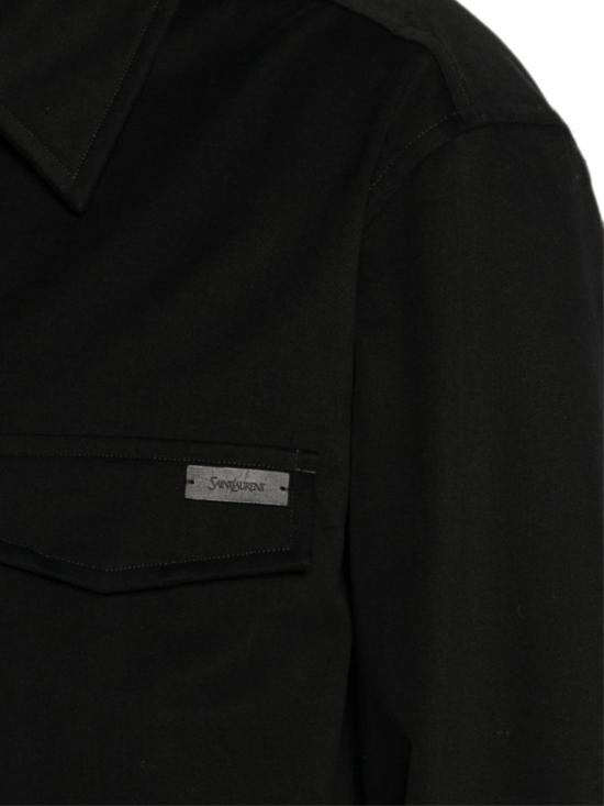 26FW 생로랑 코튼 오버셔츠 873919 Y1O391000 BLACK - SAINT LAURENT