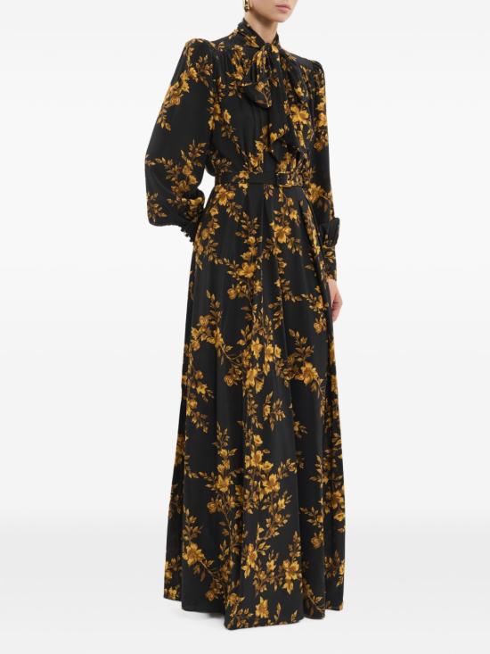 26FW 레베카 밸런스 미디 원피스 26031860 GILDED FLORAL BLACK - REBECCA VALLANCE