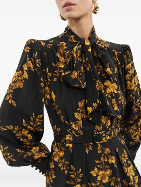 26FW 레베카 밸런스 미디 원피스 26031860 GILDED FLORAL BLACK - REBECCA VALLANCE
