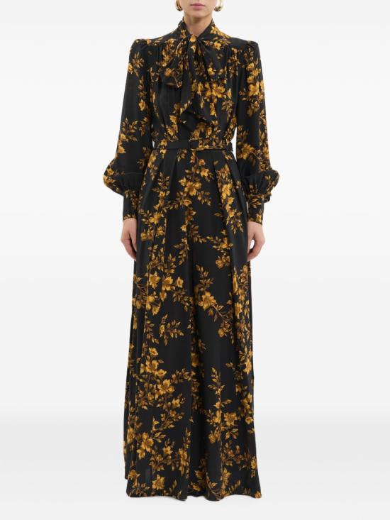 26FW 레베카 밸런스 미디 원피스 26031860 GILDED FLORAL BLACK - REBECCA VALLANCE