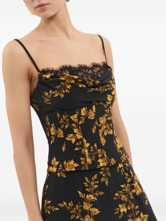26FW 레베카 밸런스 미디 원피스 26031791 GILDED FLORAL BLACK - REBECCA VALLANCE
