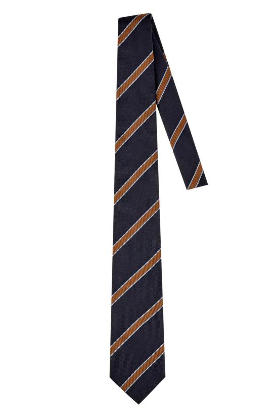 26FW 꼬르넬리아니 넥타이 28UV112A20604 001 Blue - CORNELIANI