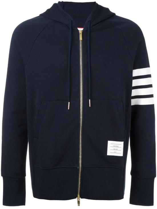26FW 톰브라운 클래식 루프백 4바 풀 지퍼 후디 MJT022H00535 NAVY 461